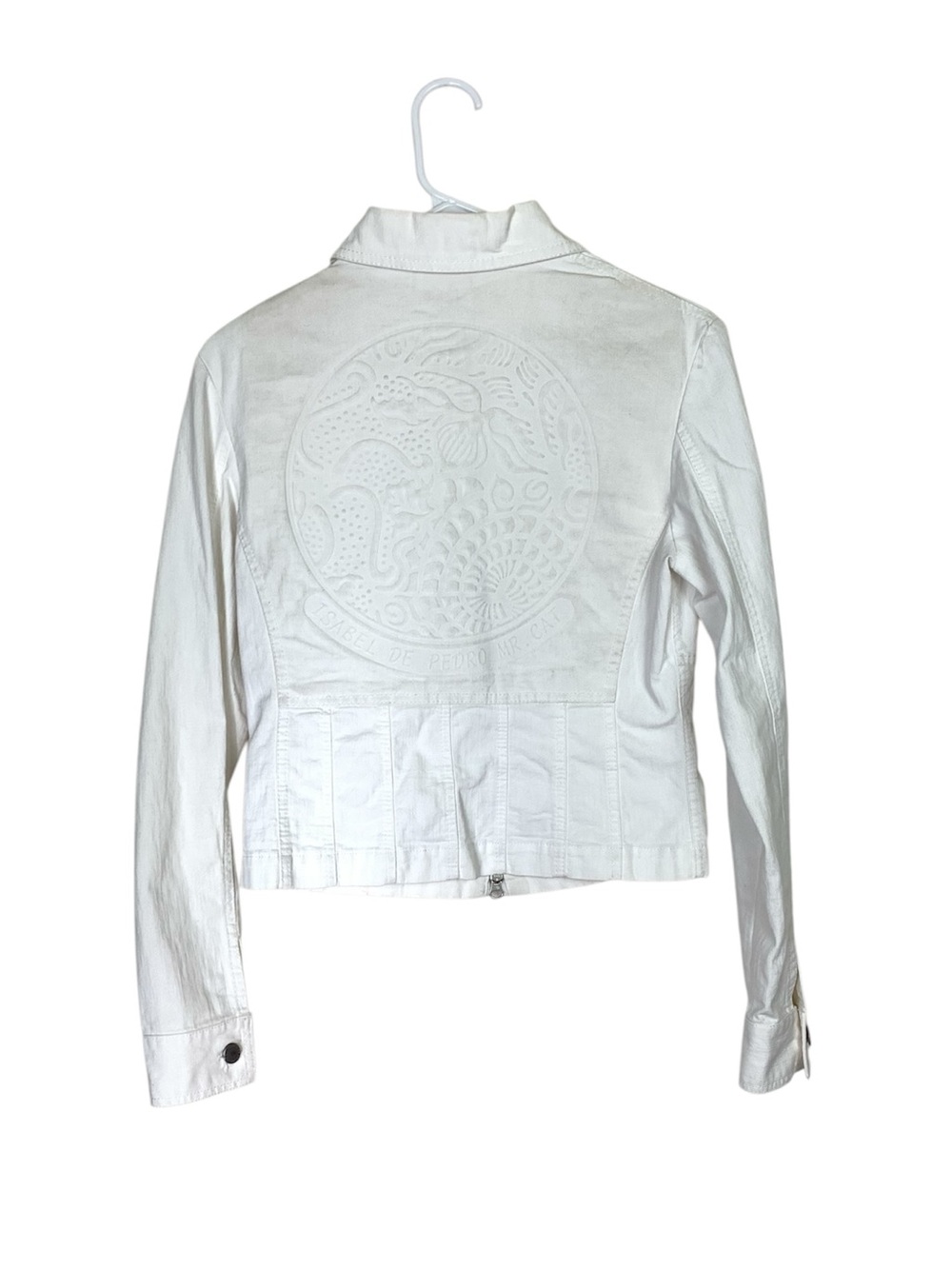 Isabel de Pedro embossed mr cat white jacket size 6